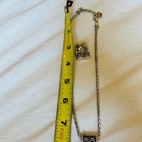 BRIGHTON Reversible Necklace and 2 Pr Earrings- STUNNING! - Picture 7 of 7